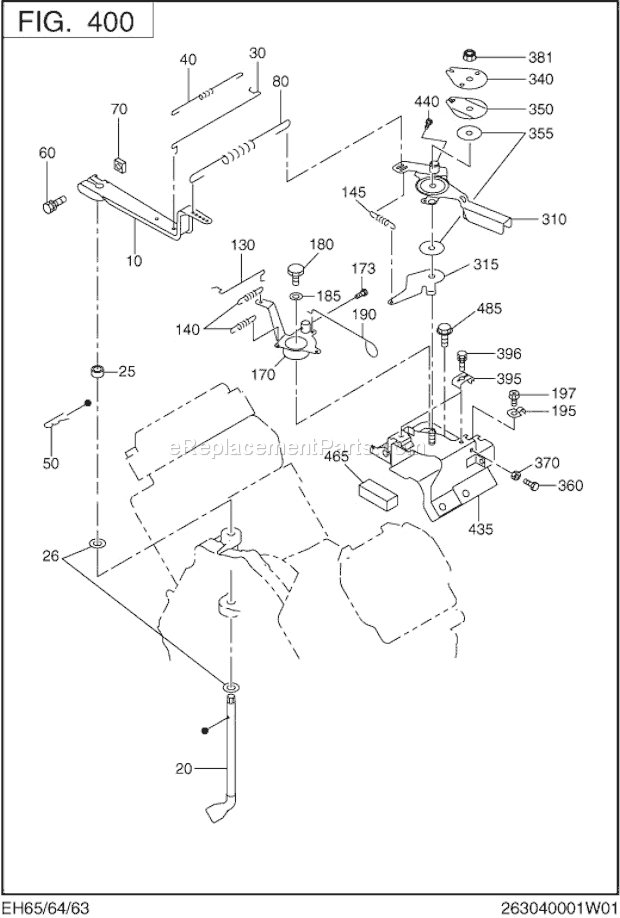 Subaru / Robin EH650DC265S Engine Governor Group Diagram