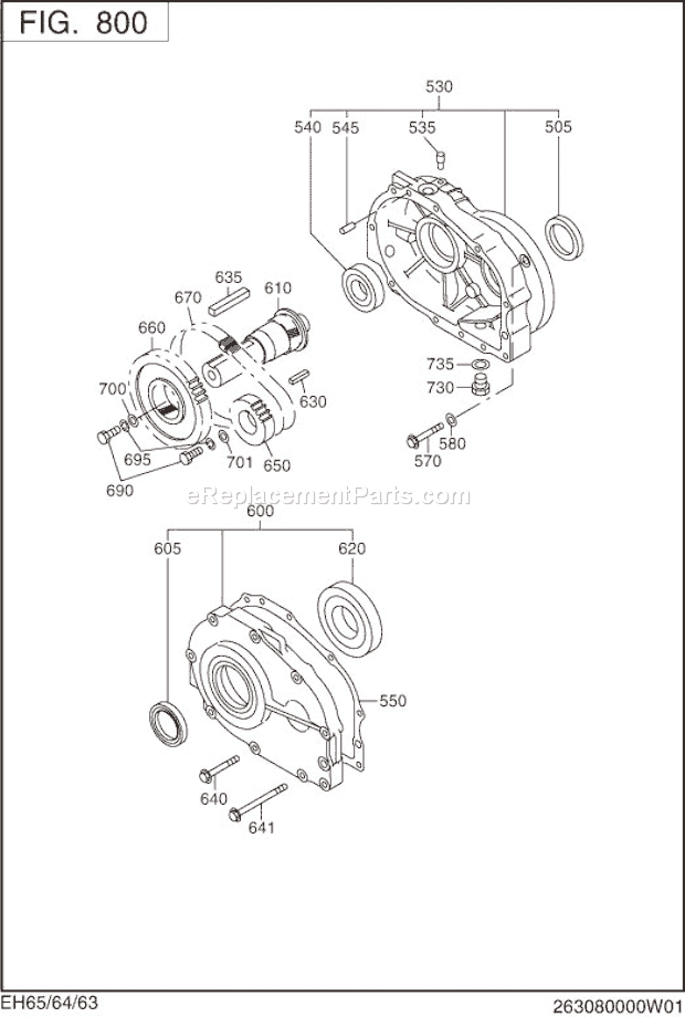 Subaru / Robin EH650DCR001 Engine Reduction,Clutch Gr Diagram