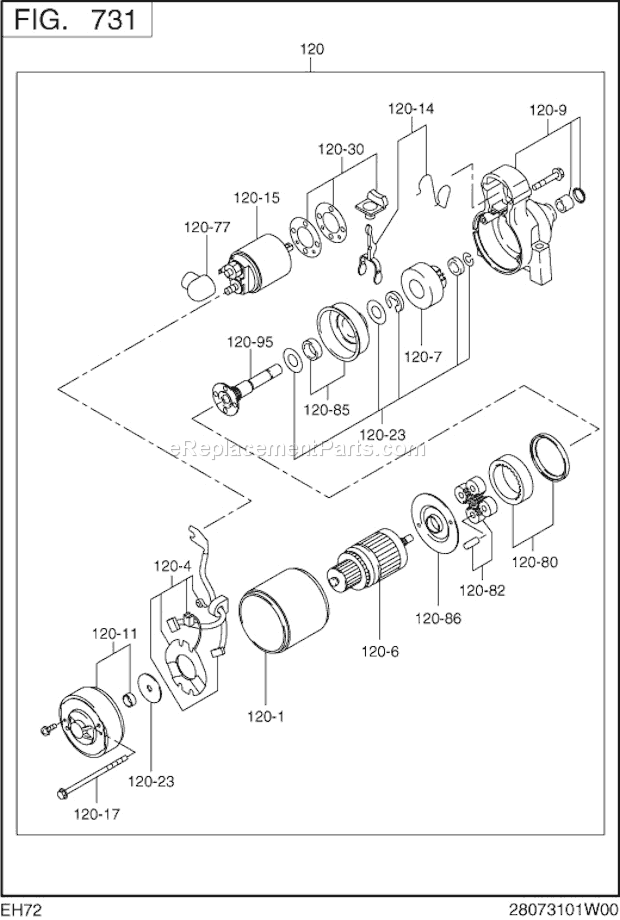 Subaru / Robin EH720DS1211 Engine Page L Diagram