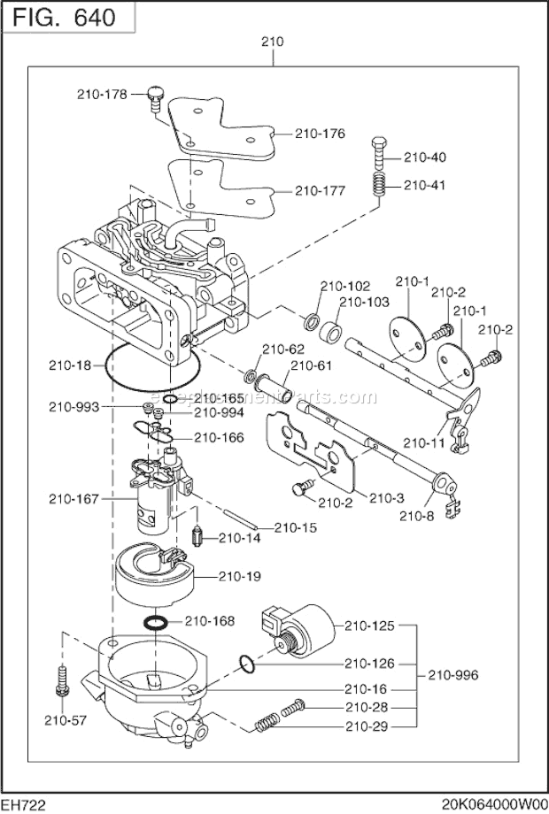 Subaru / Robin EH722DS2110 Engine Page K Diagram