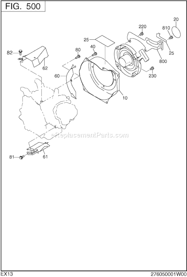 Subaru / Robin EX130D10141 Engine Cooling,Starting Diagram