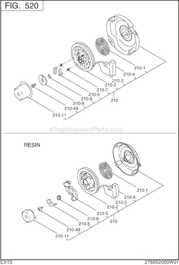 Subaru / Robin EX130D50003 Engine Page G Diagram