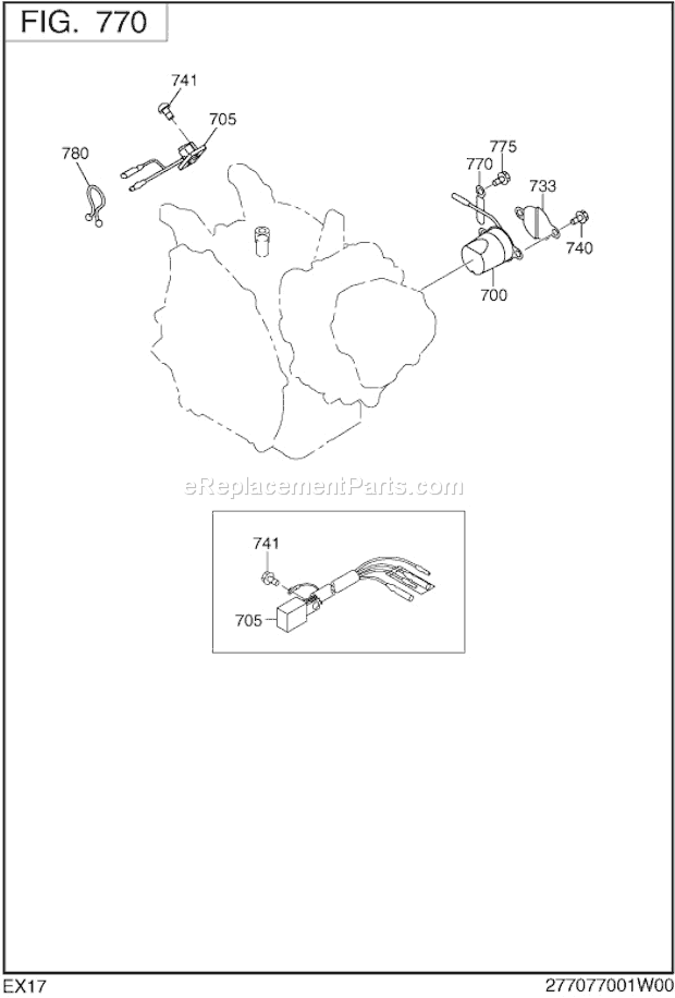 Subaru / Robin EX170D00022 Engine Page K Diagram