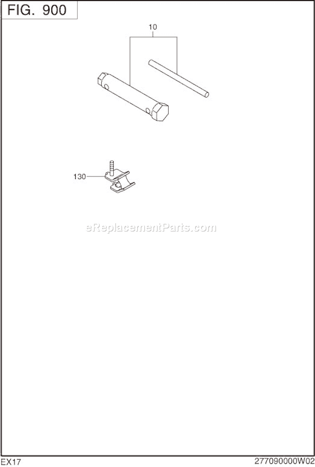 Subaru / Robin EX170D00080 Engine Accessories Label Diagram