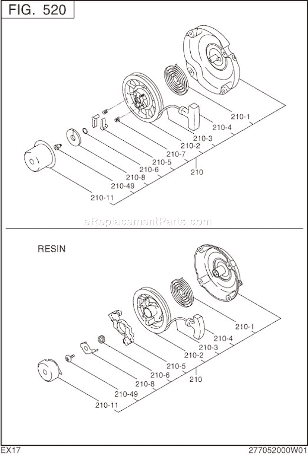 Subaru / Robin EX170D20220 Engine Page H Diagram