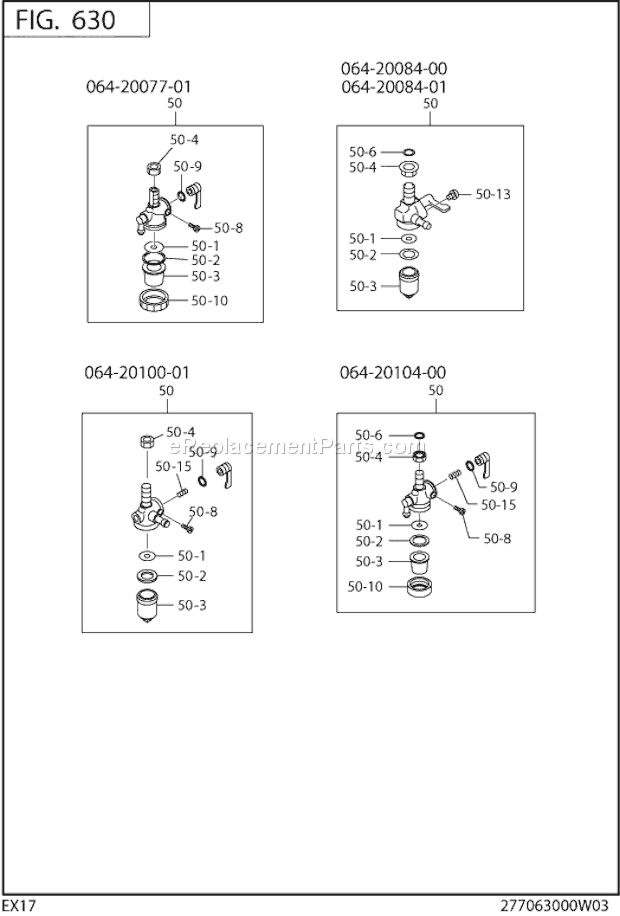 Subaru / Robin EX170D20221 Engine Page I Diagram