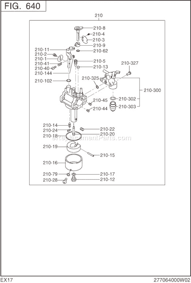 Subaru / Robin EX170D20400 Engine Page K Diagram