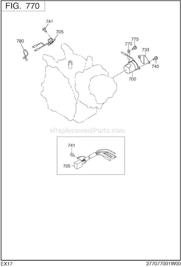 Subaru / Robin EX170D40182 Engine Page K Diagram