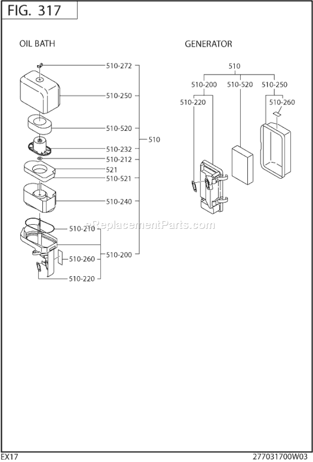 Subaru / Robin EX170D52320 Engine Page D Diagram