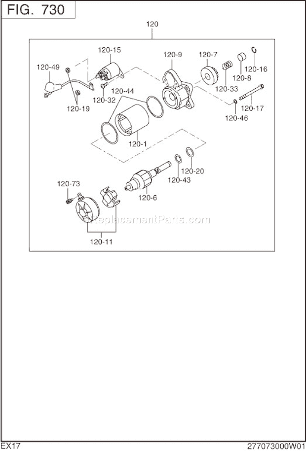 Subaru / Robin EX170DS0110 Engine Page L Diagram