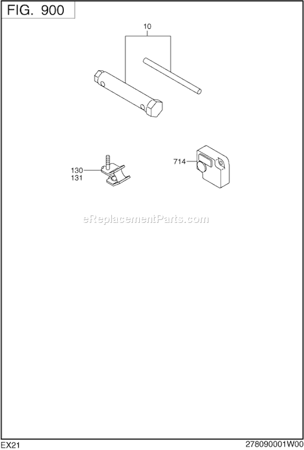 Subaru / Robin EX210D10022 Engine Accessories Label Diagram