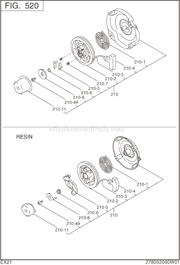 Subaru / Robin EX210D10022 Engine Page G Diagram