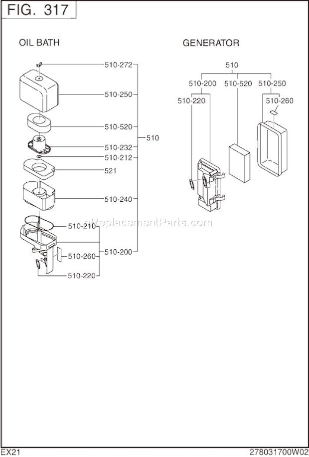 Subaru / Robin EX210D20180 Engine Page D Diagram