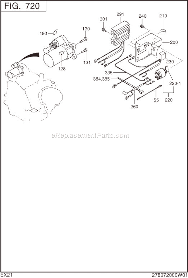Subaru / Robin EX210DS5011 Engine Page K Diagram