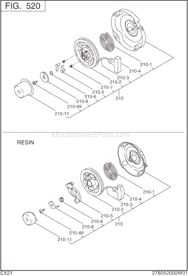Subaru / Robin EX210DS5011 Engine Page G Diagram