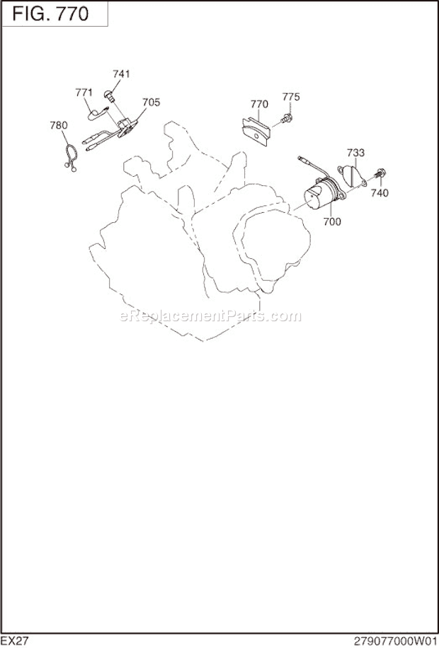 Subaru / Robin EX270D20250 Engine Page L Diagram