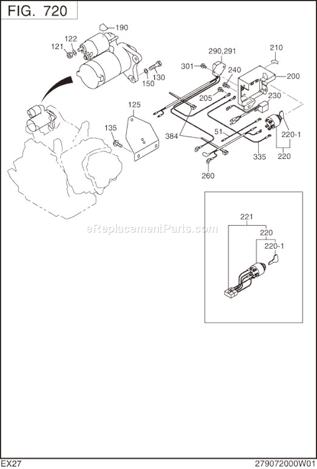 Subaru / Robin EX270DS4040 Engine Page K Diagram