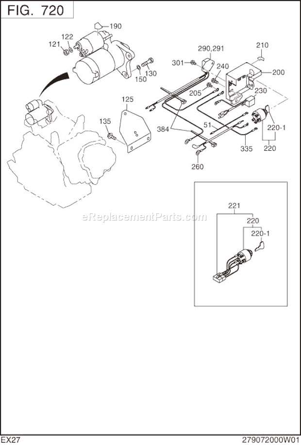 Subaru / Robin EX270DS4100 Engine Page K Diagram