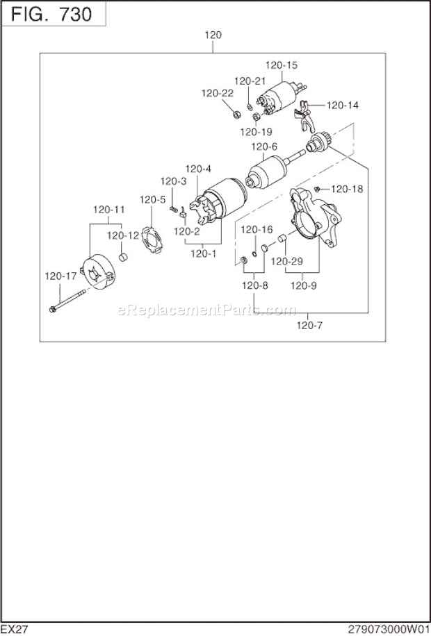 Subaru / Robin EX270DS5052 Engine Page L Diagram