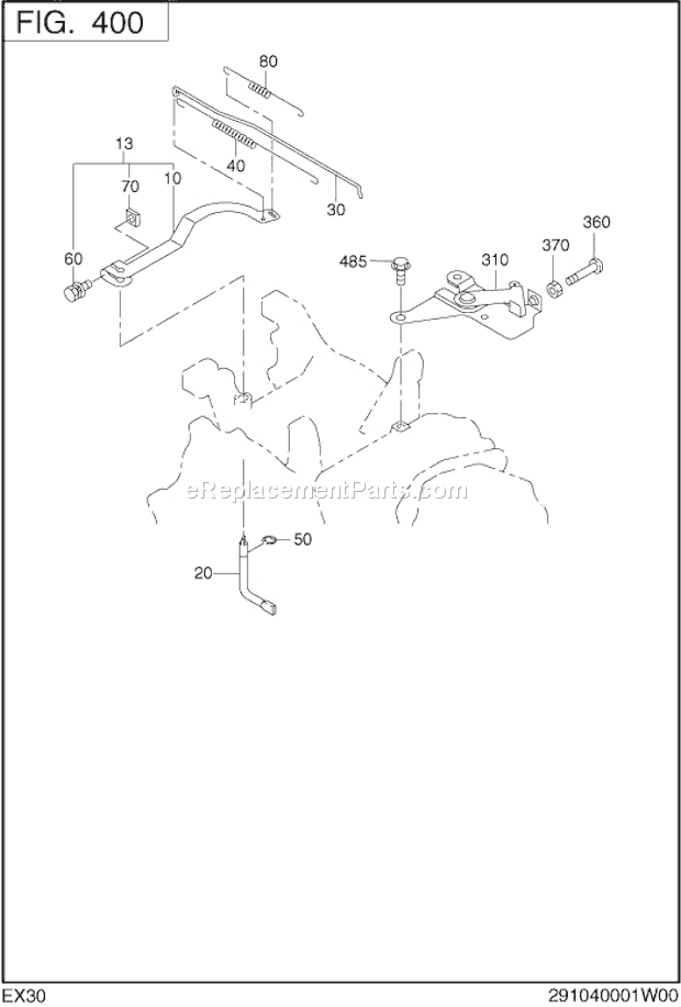 Subaru / Robin EX300D20110 Engine Governor Operation Diagram