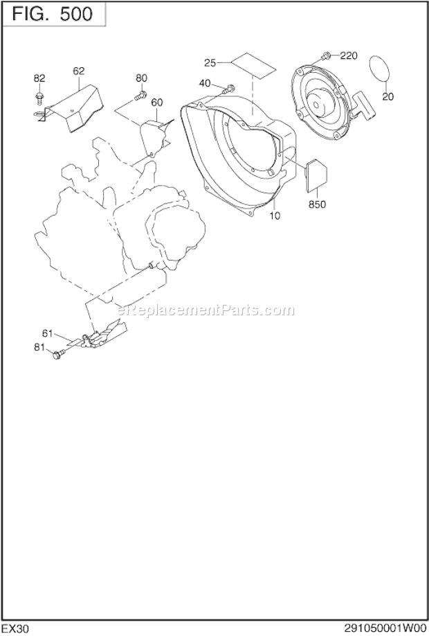 Subaru / Robin EX300D20110 Engine Cooling Starting Diagram