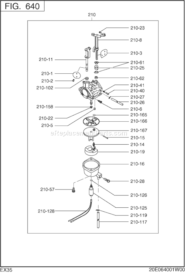 Subaru / Robin EX350D20190 Engine Page J Diagram