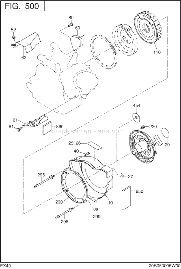 Subaru / Robin EX400DS2090 Engine Cooling,Starting Diagram