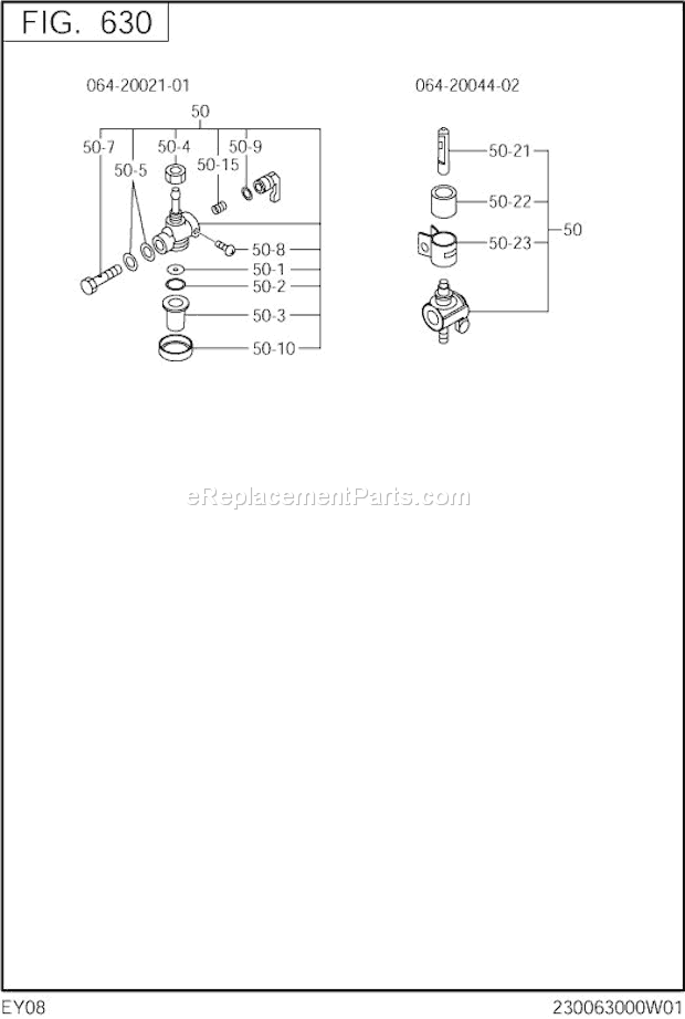 Subaru / Robin EY080D60150 Small Engine Page J Diagram