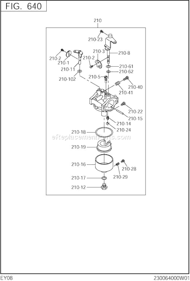 Subaru / Robin EY080D60270 Small Engine Page K Diagram