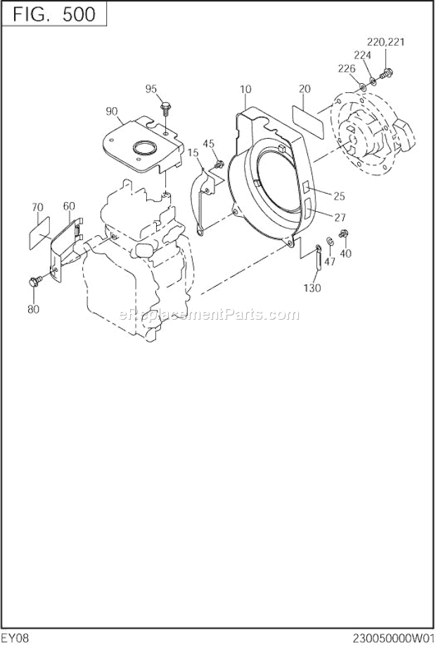 Subaru / Robin EY080DD7260 Engine Page G Diagram