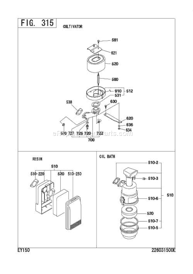 Subaru / Robin EY150BB7420 Engine Page D Diagram