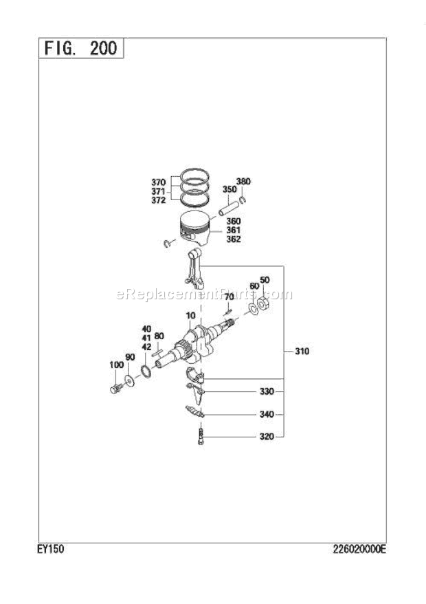 Subaru / Robin EY150D10160 Engine Page B Diagram