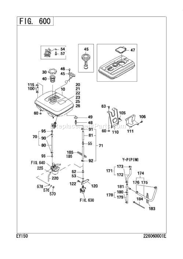 Subaru / Robin EY150D10250 Engine Page G Diagram