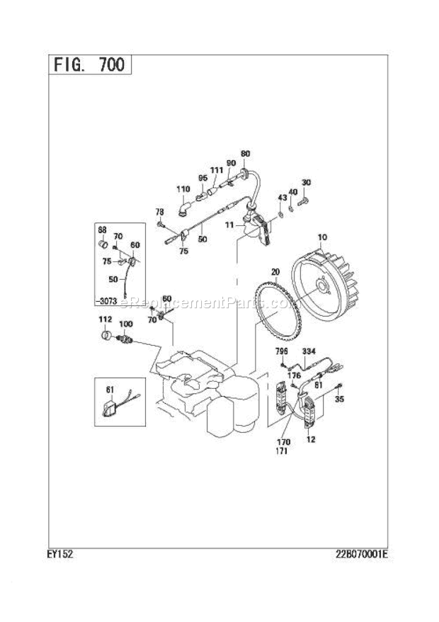 Subaru / Robin EY152BB5170 Engine Page K Diagram