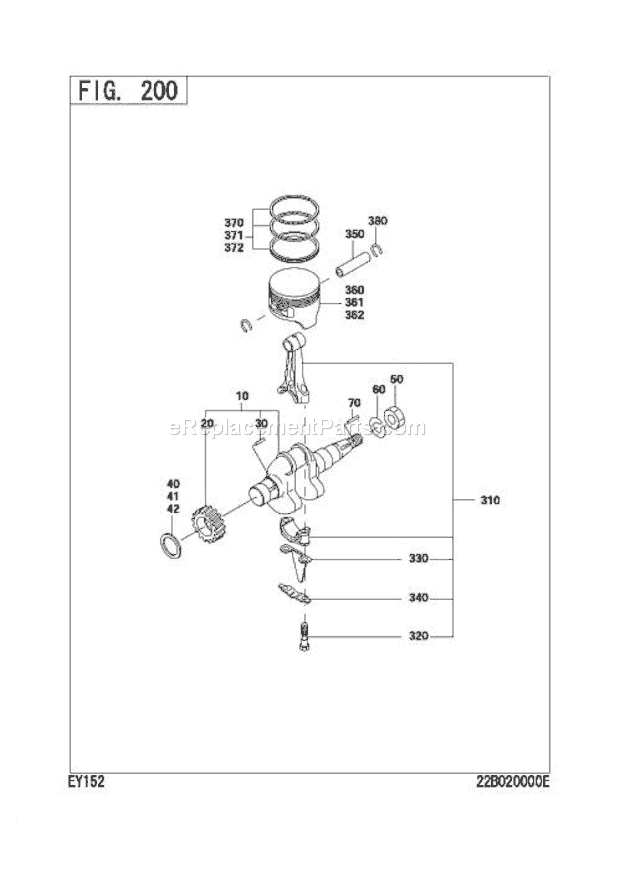 Subaru / Robin EY152BB7130 Engine Page B Diagram