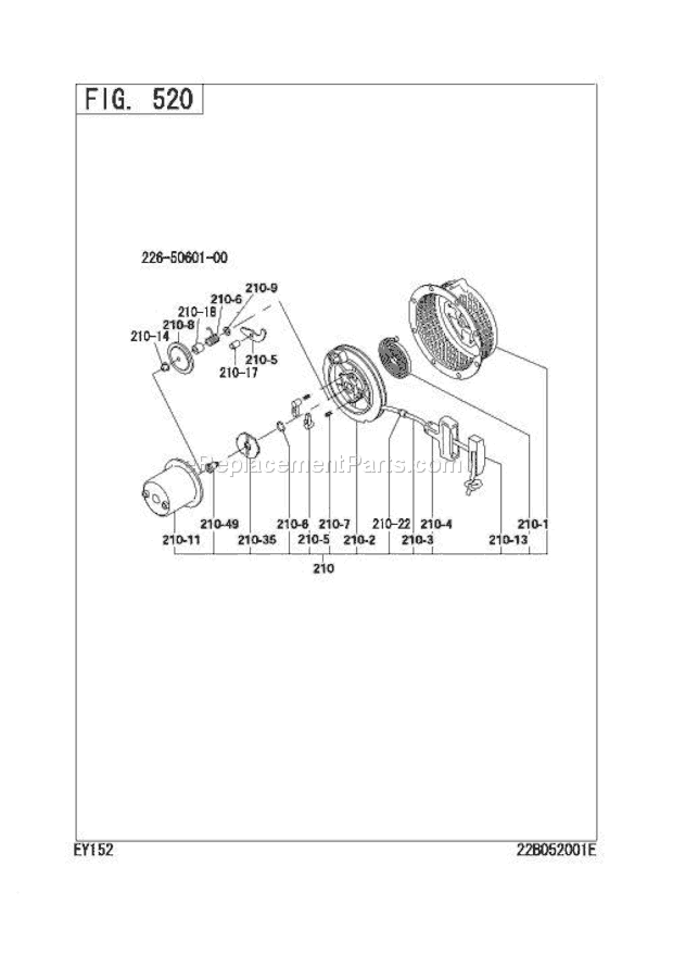 Subaru / Robin EY152BB7130 Engine Page G Diagram