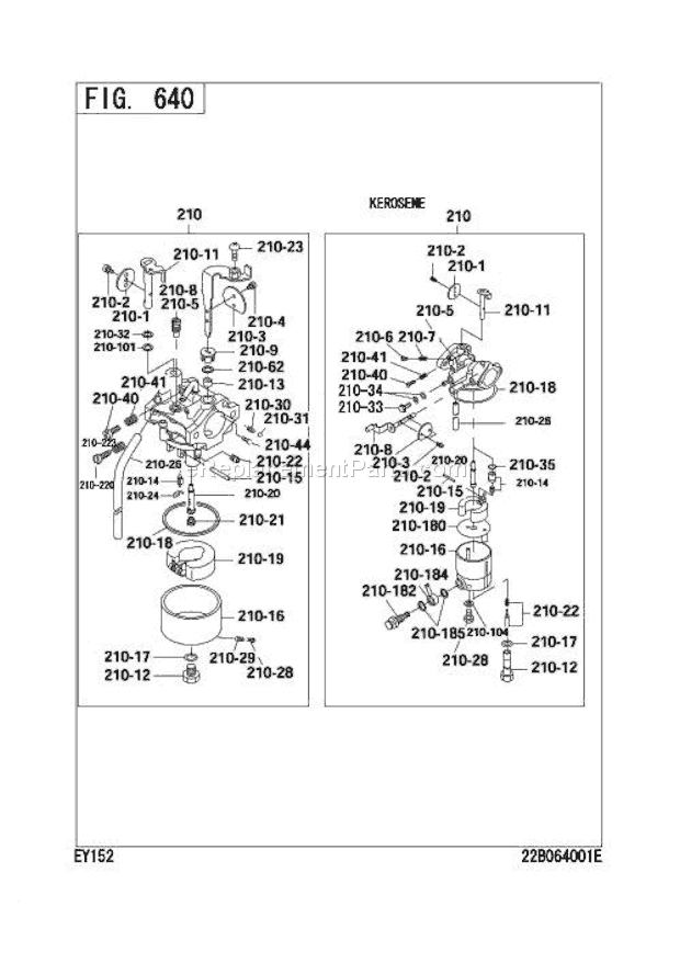 Subaru / Robin EY152BB7130 Engine Page I Diagram