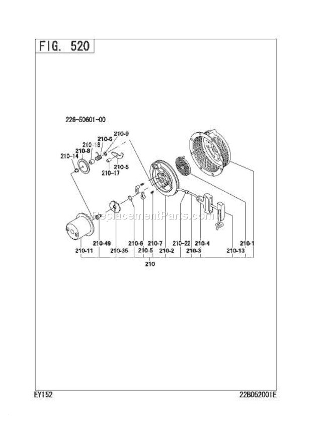 Subaru / Robin EY152BN7000 Engine Page F Diagram