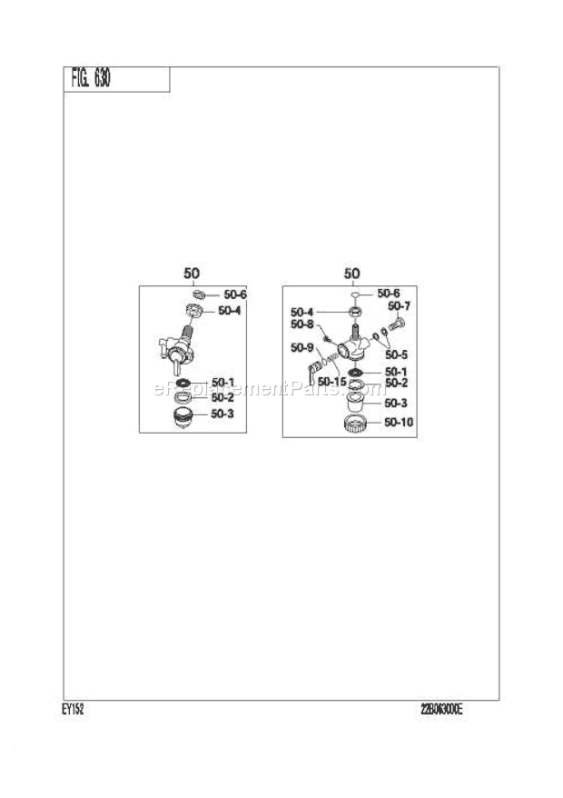 Subaru / Robin EY152BN7000 Engine Page H Diagram