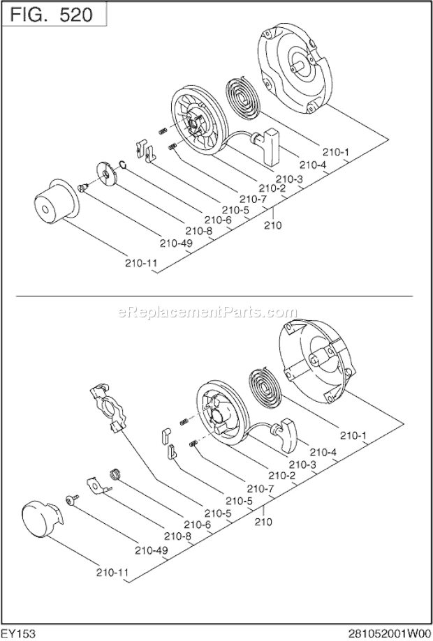Subaru / Robin EY153D10160 Engine Page G Diagram