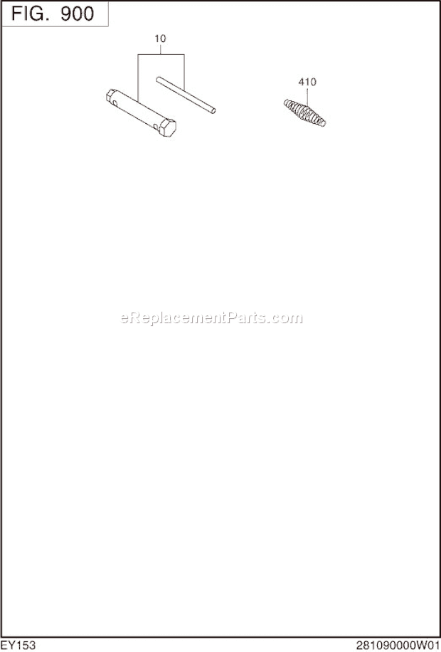 Subaru / Robin EY153D61200 Engine Accessories Label Diagram