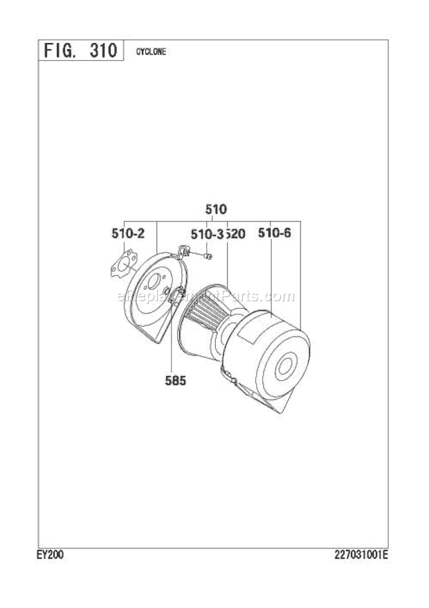 Subaru / Robin EY200D30220 Engine Page D Diagram