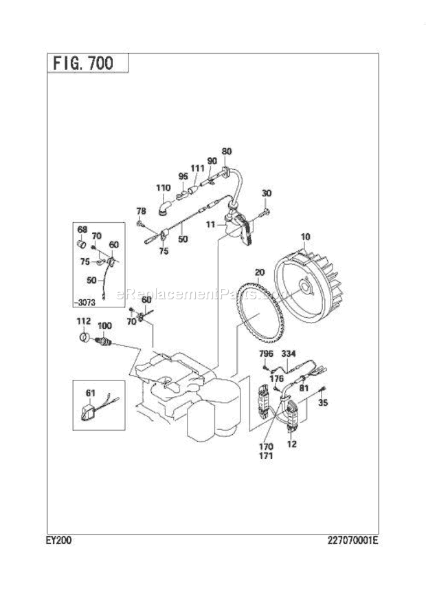 Subaru / Robin EY200D60150 Engine Page K Diagram