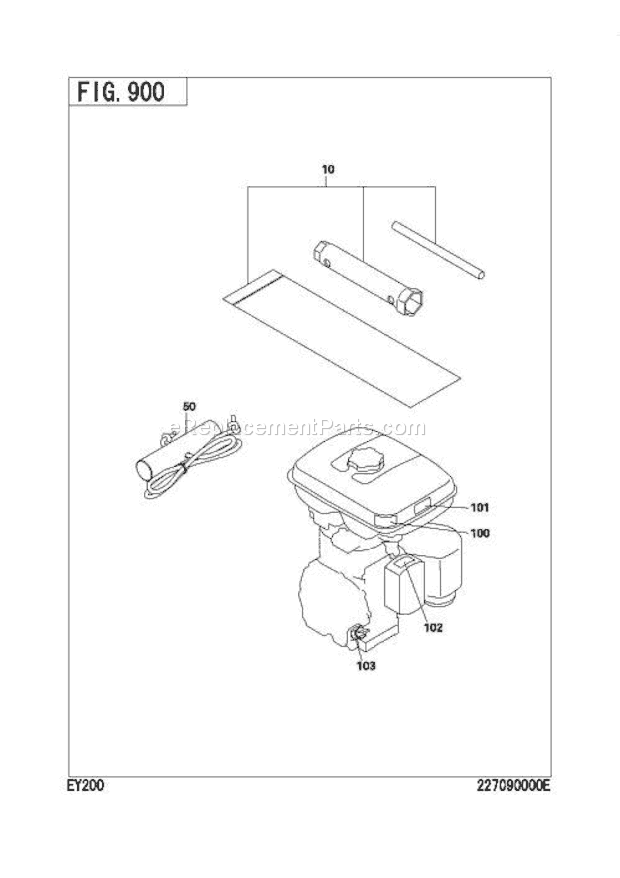 Subaru / Robin EY200DD7041 Engine Accessories,Label Gr Diagram