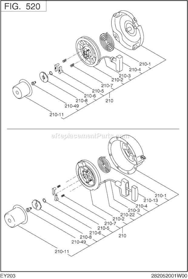 Subaru / Robin EY203D10070 Engine Page G Diagram