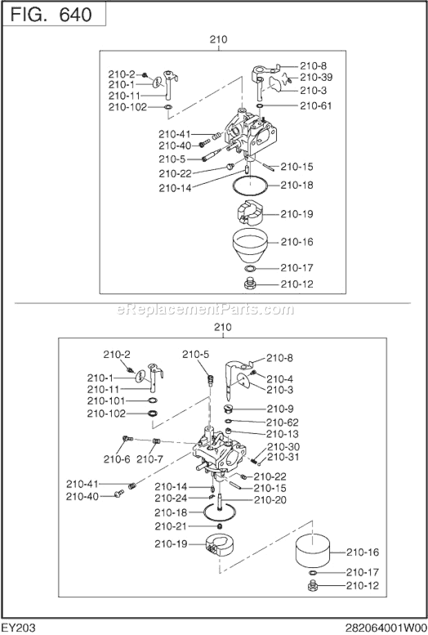 Subaru / Robin EY203D1012S Engine Page J Diagram