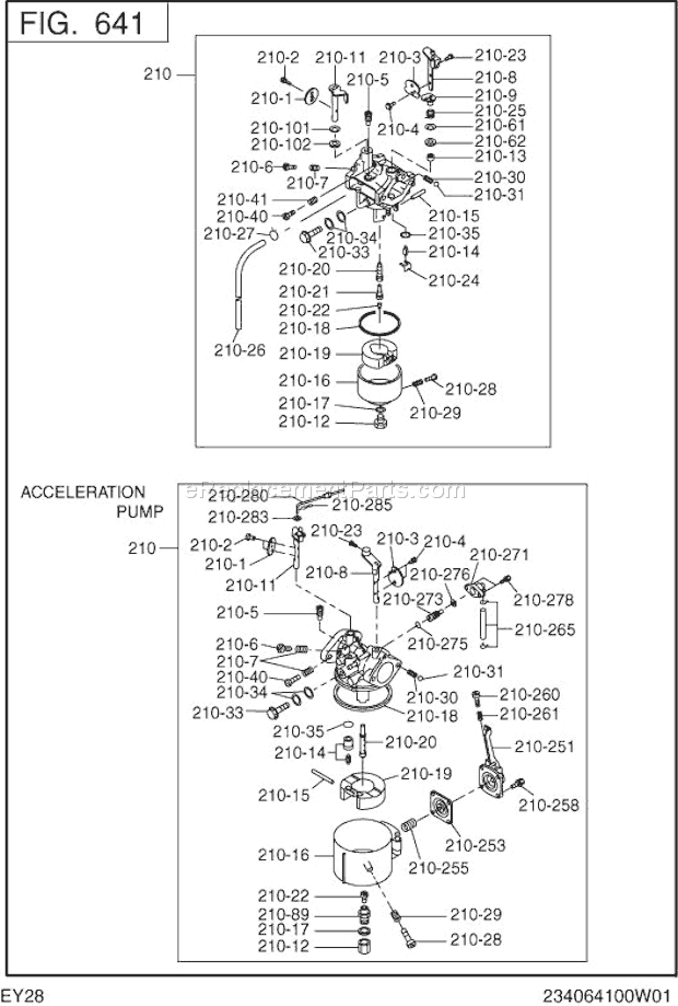 Subaru / Robin EY280B03090 Engine Page K Diagram