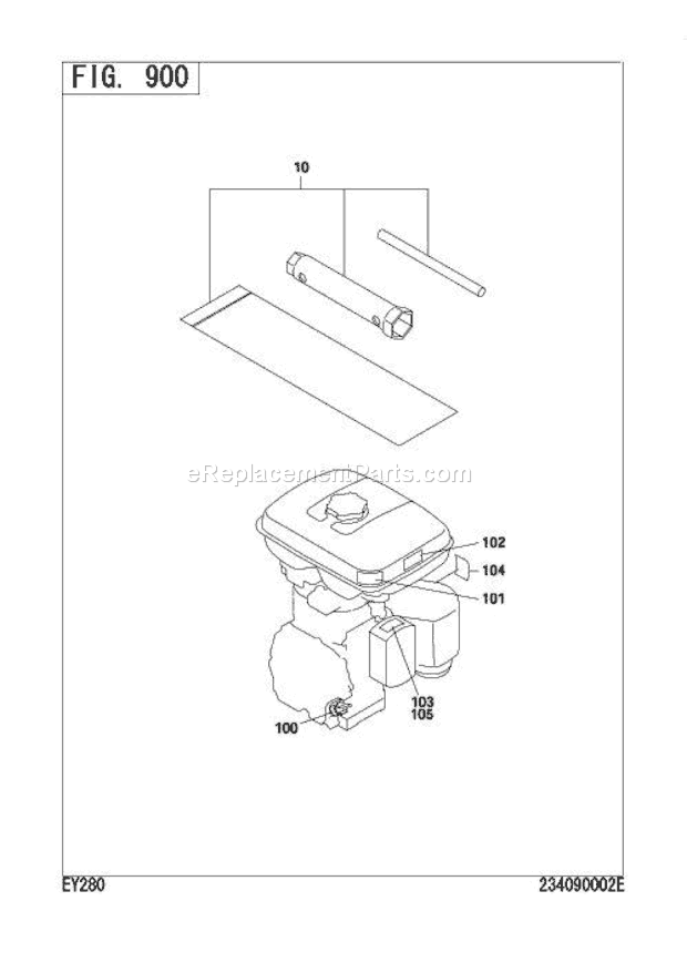 Subaru / Robin EY280B74300 Engine Accessories,Label Diagram