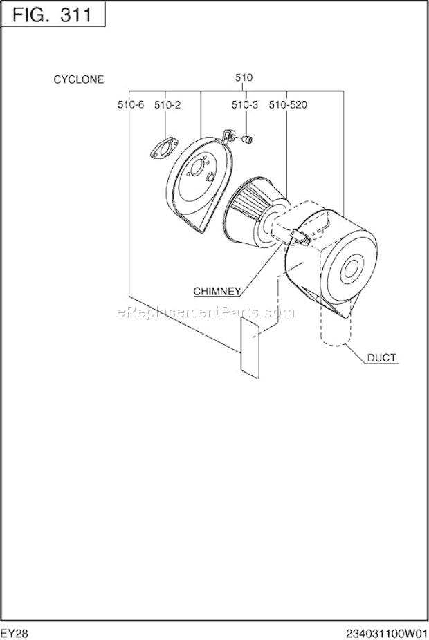 Subaru / Robin EY280YD0510 Engine Page D Diagram