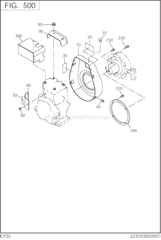 Subaru / Robin EY350DD7380 Engine Cooling,Starting Diagram